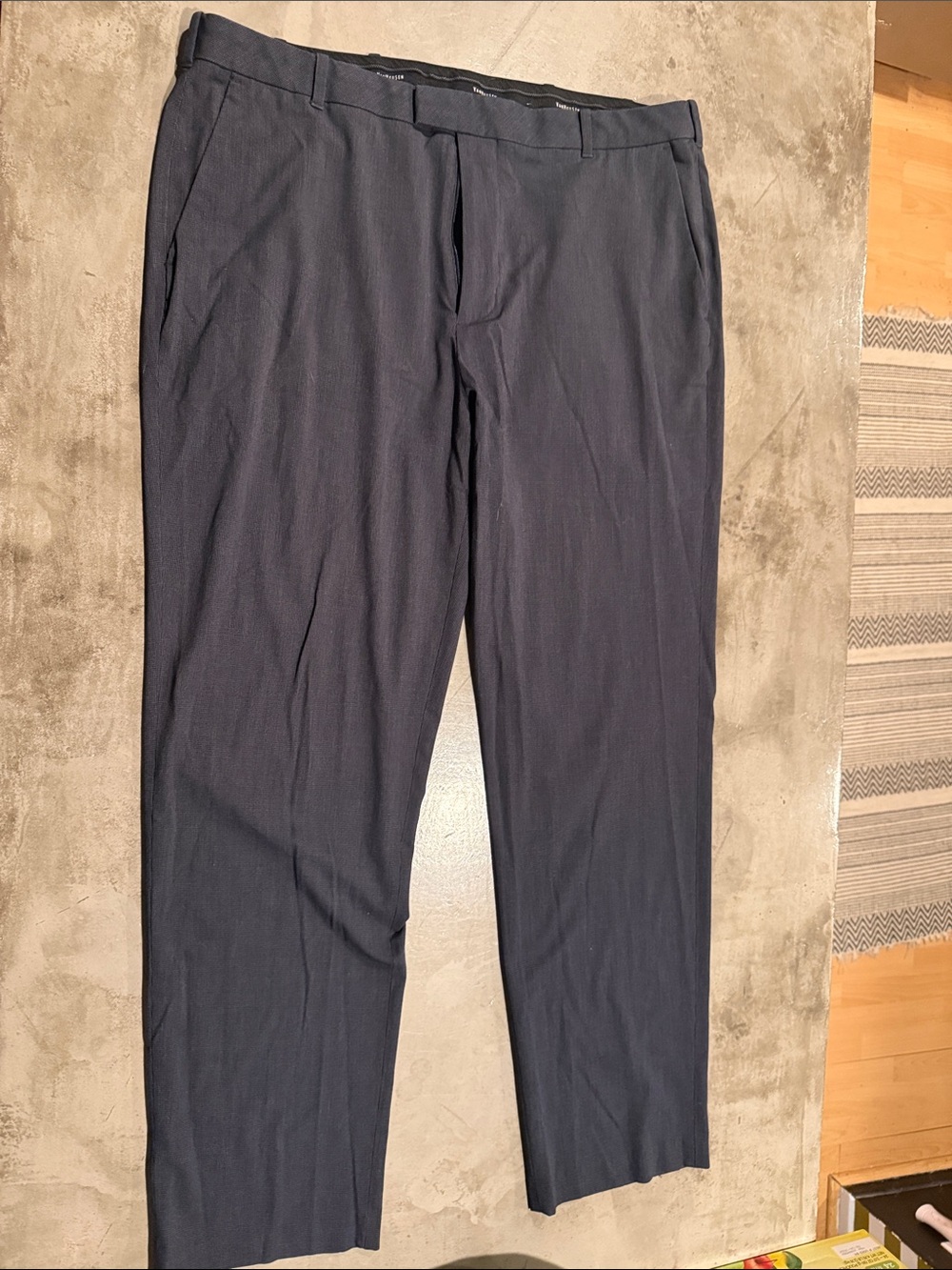 Van Heusen Men's Dark Grey Dress Pants - Slim Straight